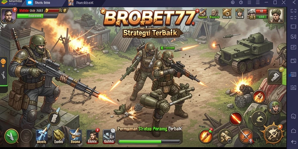 Tampilan gameplay BROBET77 yang penuh aksi dan strategi.