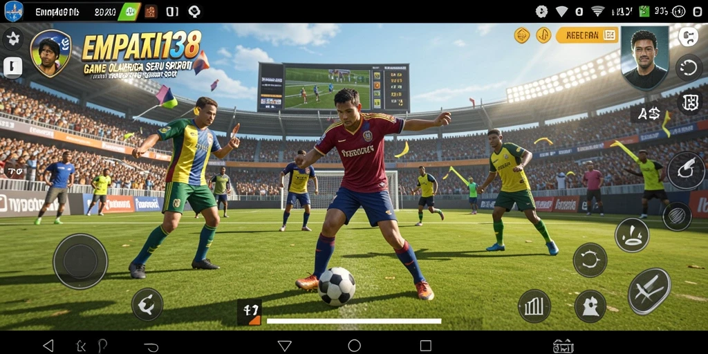 Screenshot utama EMPATI138 menunjukkan aksi mendebarkan dalam game olahraga.
