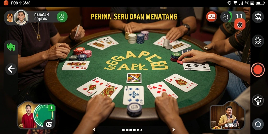 Tampilan gameplay seru dan menarik dalam permainan Gaple.