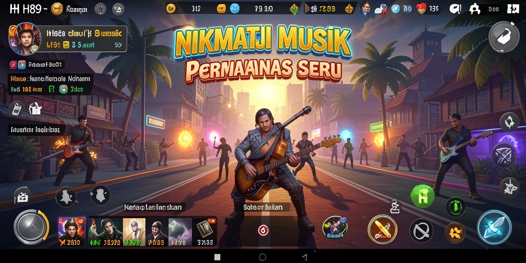 Tampilan menarik dari H89 saat pengguna berkompetisi dalam permainan musik.