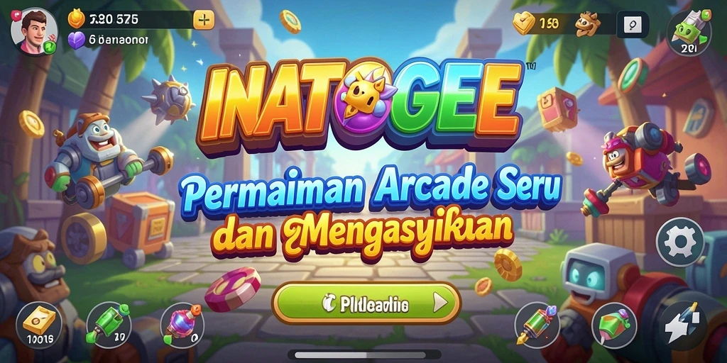 Tangkapan layar gameplay INATOGEL dengan tantangan arcade yang seru.