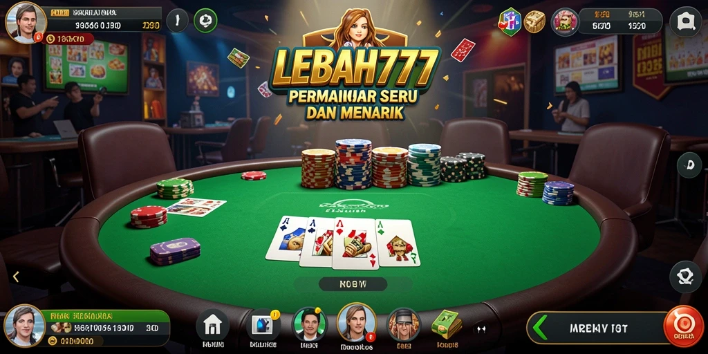 Tampilan gameplay poker yang mengasyikkan di LEBAH777.