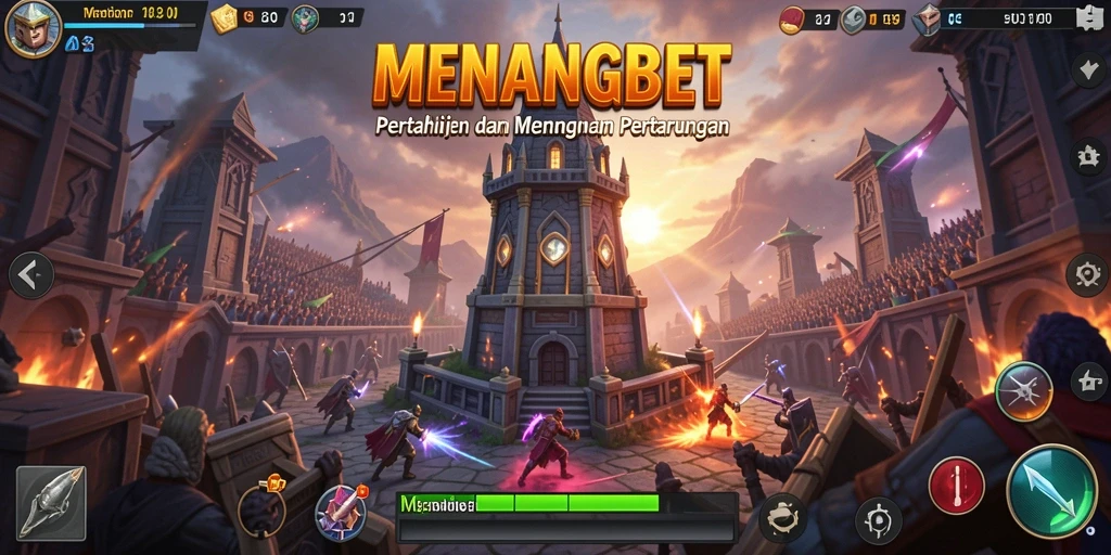 Tangkapan layar dari gameplay seru di game Tower Defense MENANGBET.