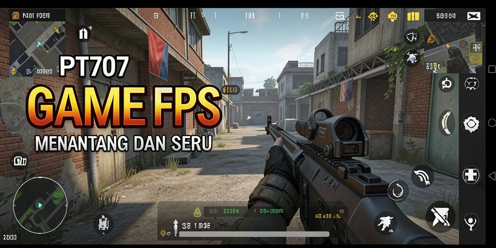 Screenshot game PT707 menampilkan aksi tembak-menembak yang seru.