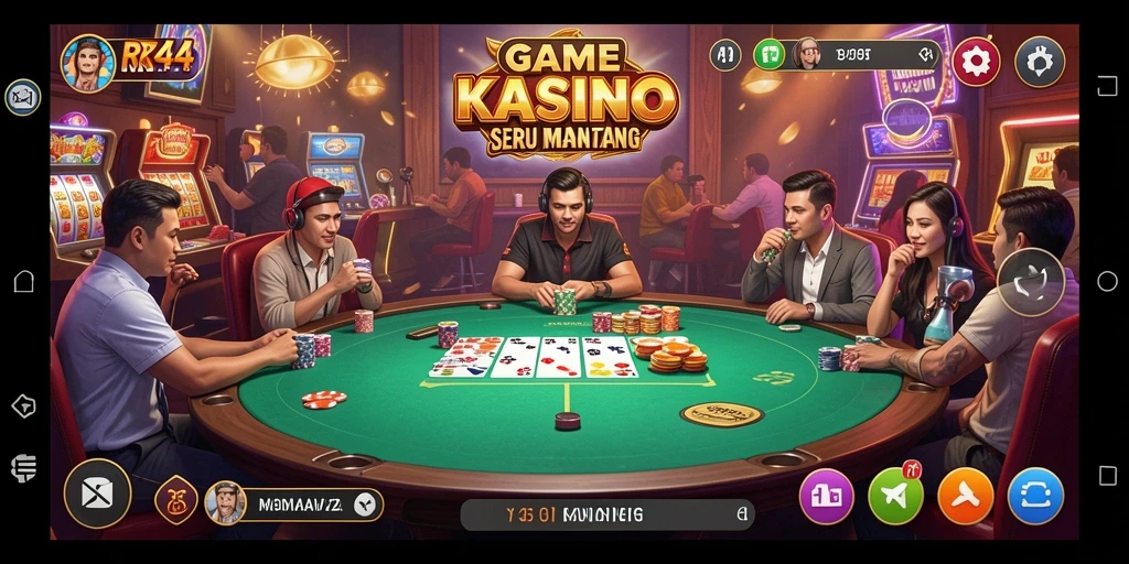 Tampilan gameplay kasino yang memukau dan menyenangkan.