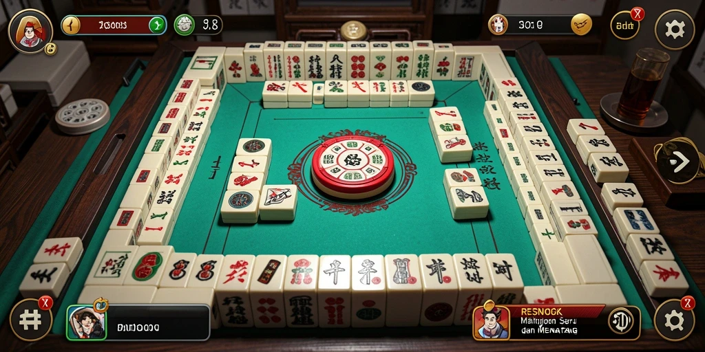 Screenshot gameplay RSNOK menampilkan momen seru dalam menyusun ubin Mahjong.