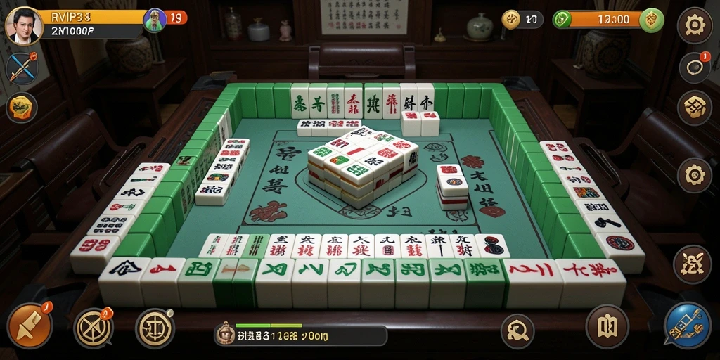 Tangkapan layar gameplay RVIP3 yang menampilkan keseruan Mahjong.