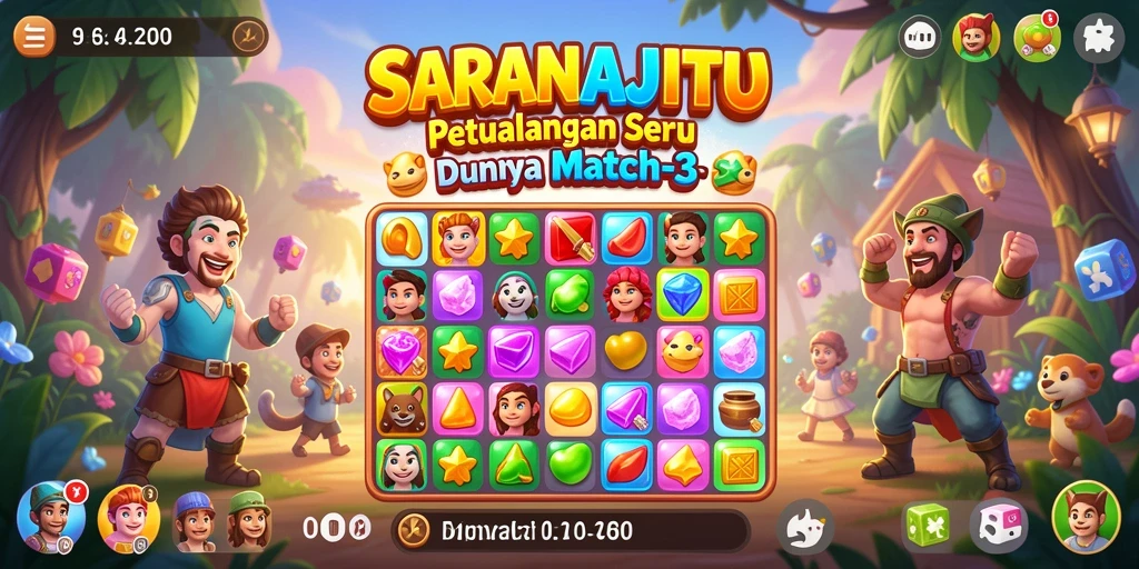 Gameplay menarik dan penuh warna di SARANAJITU.