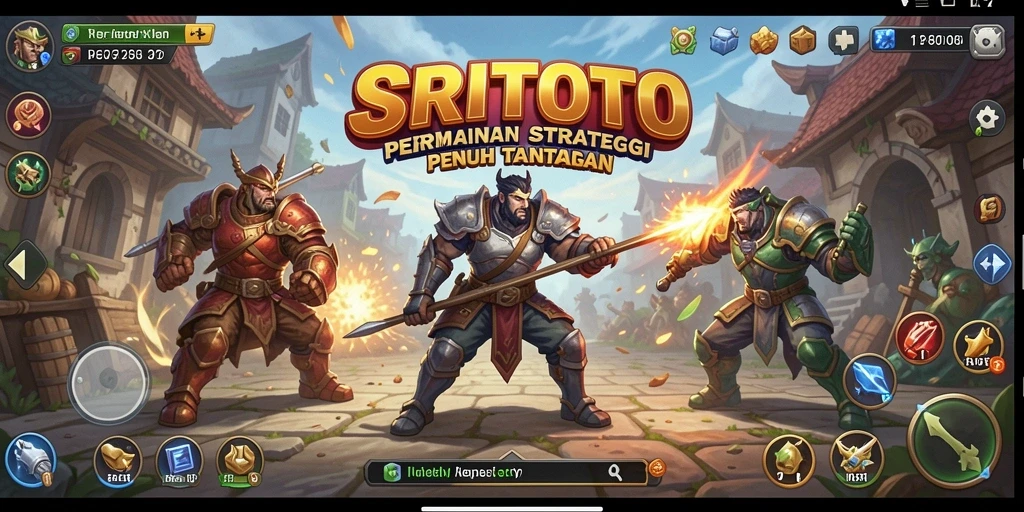 Screenshot gameplay SRITOTO menunjukkan aksi strategi yang mendebarkan.
