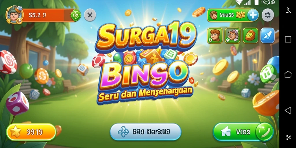 Screenshot gameplay SURGA19 menampilkan suasana Bingo yang seru.